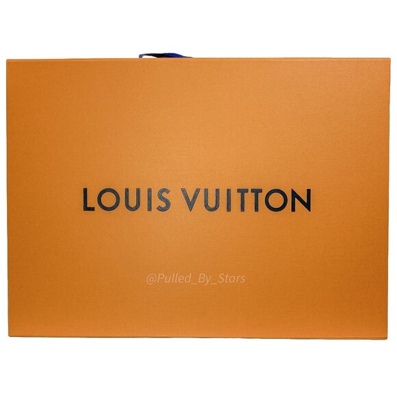 LOUIS VUITTON Large Orange Foldover Magnetic Gift Box w/ Handle (17" x 23" x 9") - Picture 1 of 16